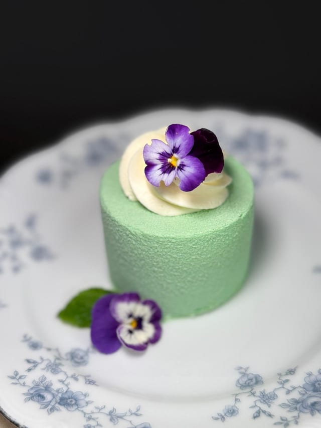 Pandan Coconut Cake.