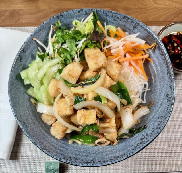 Lemongrass Tofu Vermicelli Bowl.